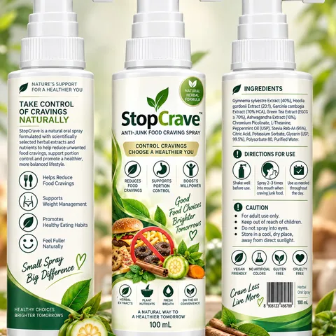 StopCrave® anti-junk-food craving oral spray, 100 mL